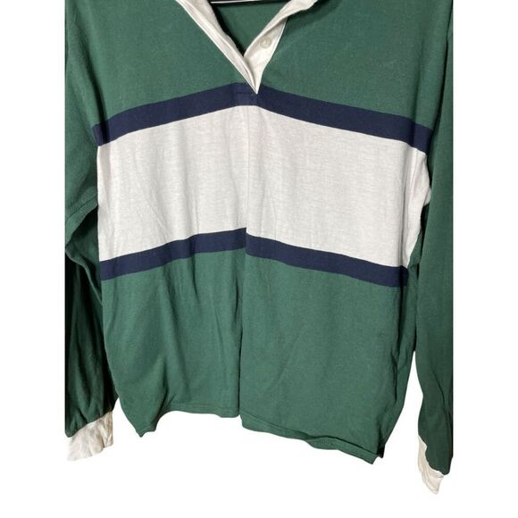 Hollister Green And White long Sleeve Polo Shirt Size S - Picture 3 of 5